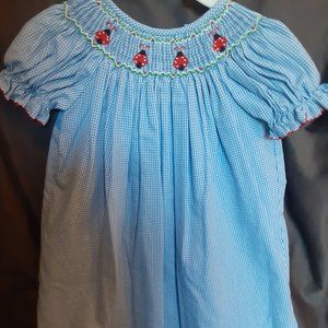 24 Month Ladybug Smocked Dress